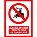 Placuta pentru accesul interzis vehiculelor de manipulare